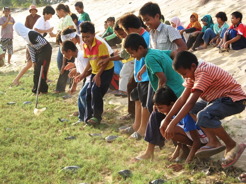 Excited over releasing terrapins